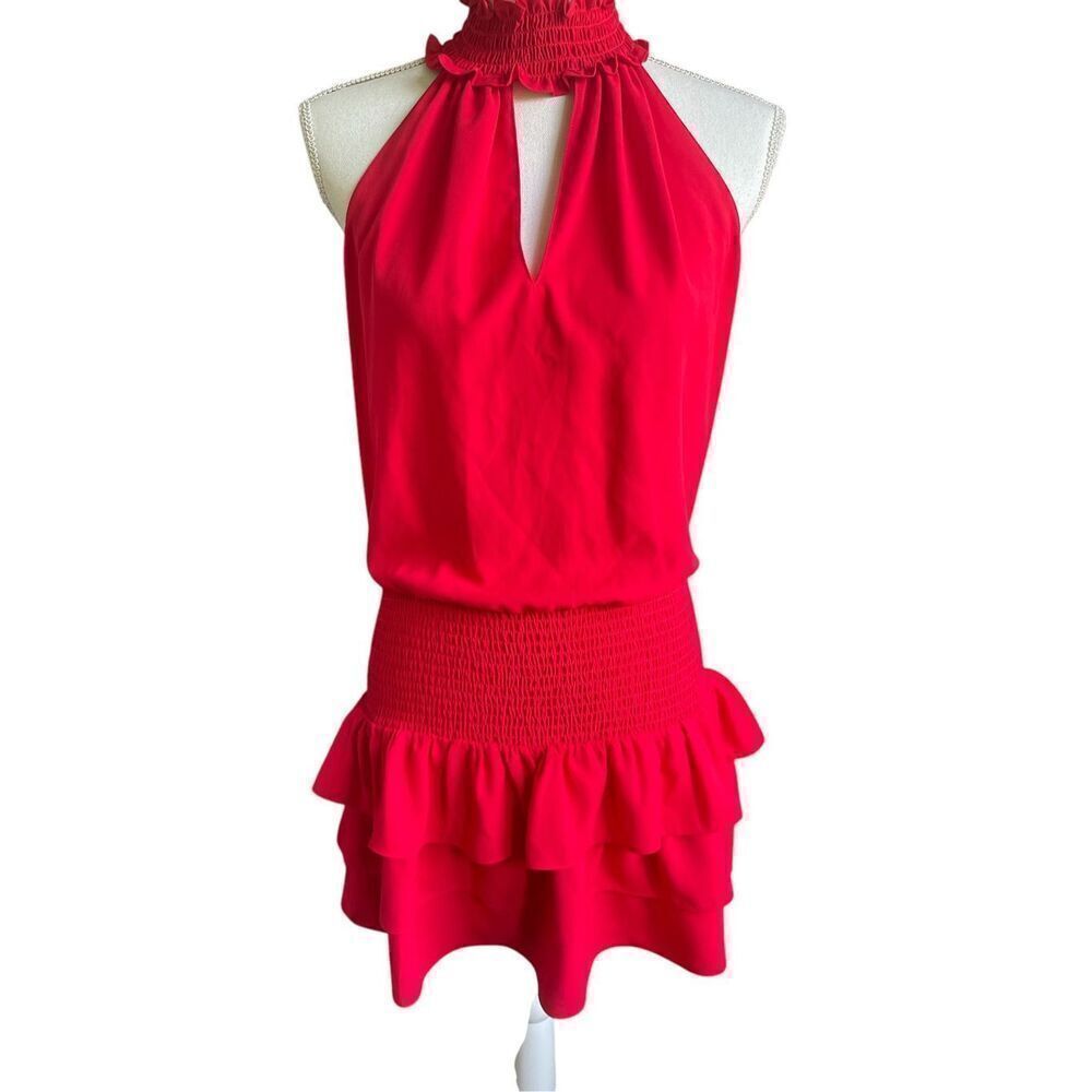 Amanda Uprichard Sorella Dress Red Size S Sleeveless Cocktail Party Formal - Picture 4 of 11